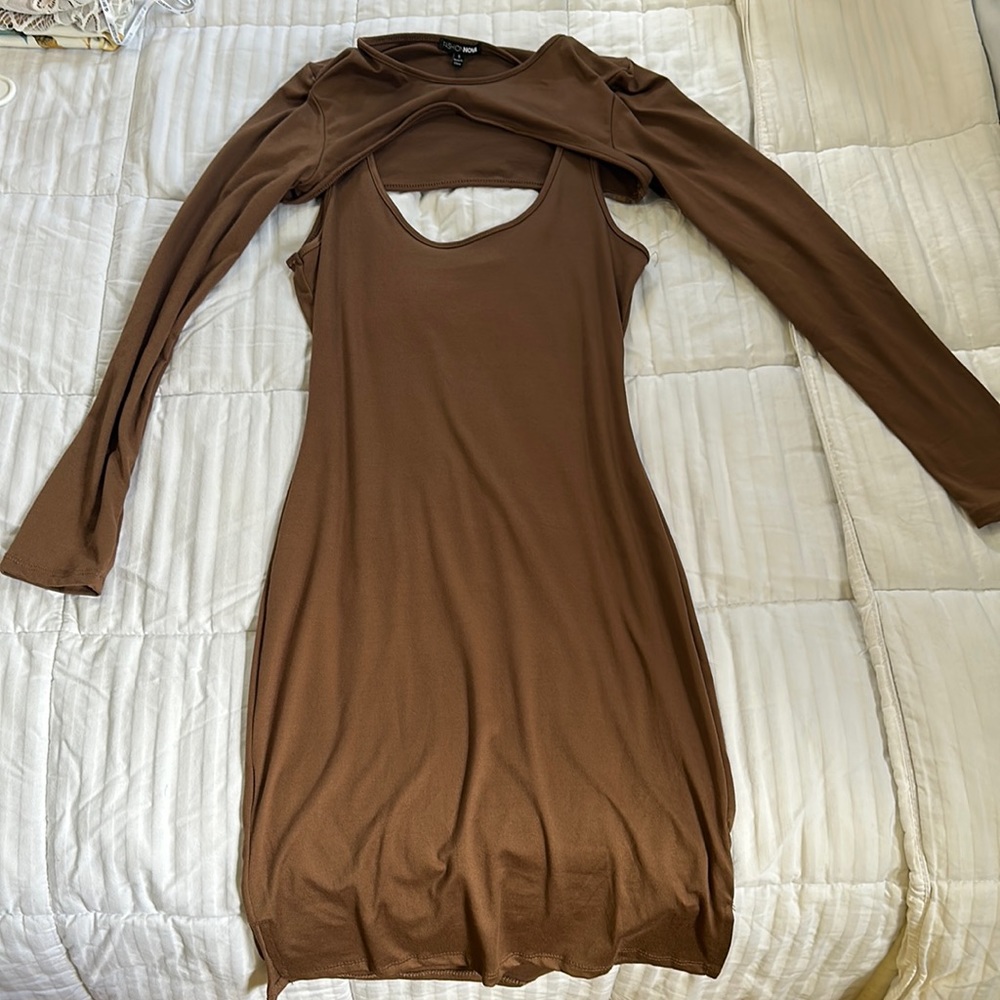 Long sleeve mini dress